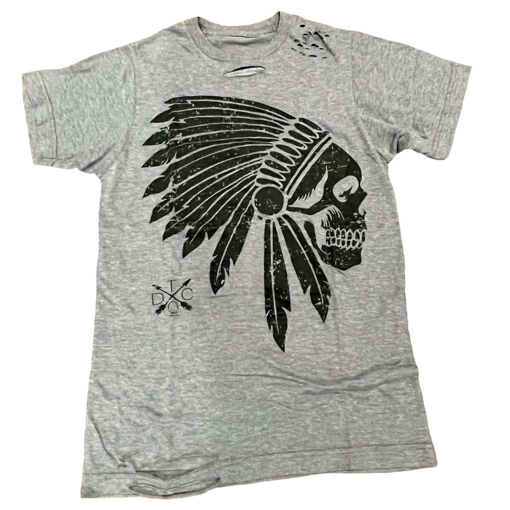 Grey Cutout Tee, Size XS, The Drive Clothing